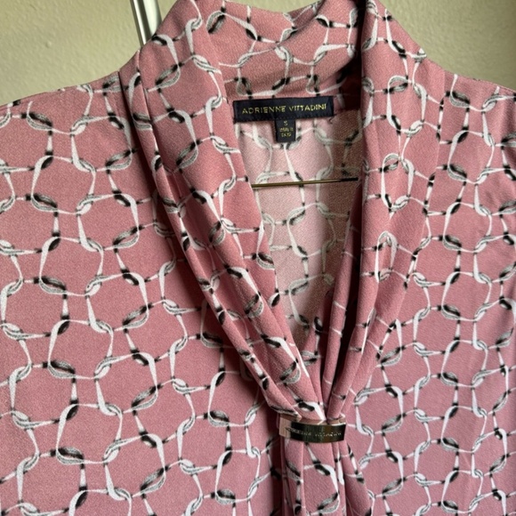 Adrienne Vittadini Pink Sleeveless Draped Scarf Tank  Size S - Picture 3 of 5